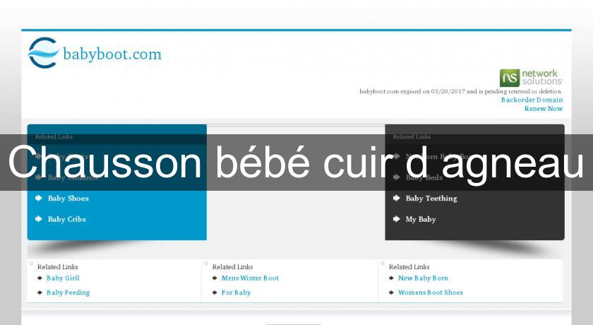 Chausson bébé cuir d'agneau Chausson bébé cuir d'agneau