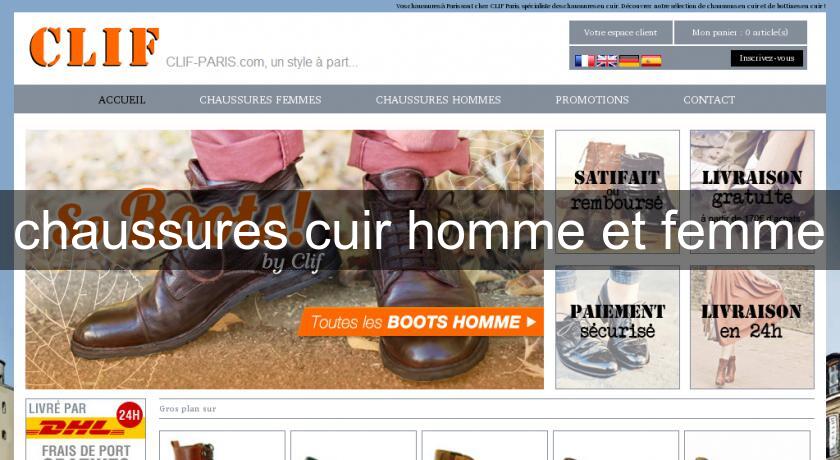 chaussures cuir homme et femme