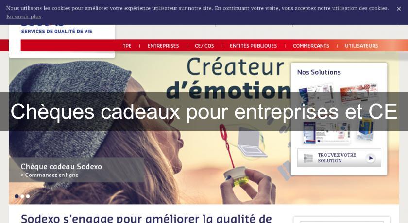 Chèques cadeaux pour entreprises et CE Chèques cadeaux pour entreprises et CE