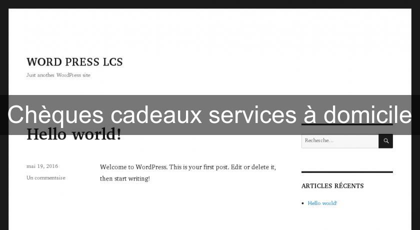 Chèques cadeaux services à domicile Chèques cadeaux services à domicile