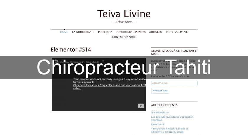 Chiropracteur Tahiti Chiropracteur Tahiti