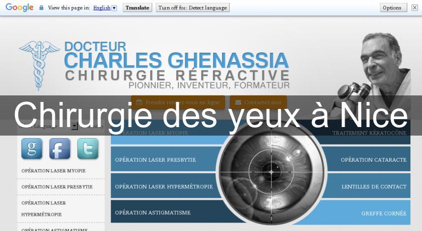 Chirurgie des yeux à Nice