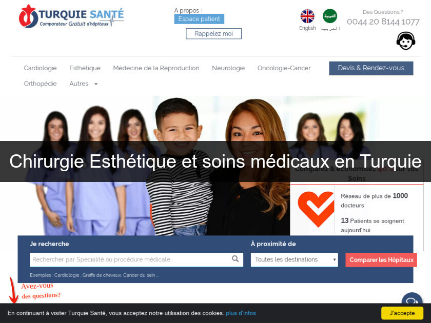 Chirurgie Esthétique et soins médicaux en Turquie