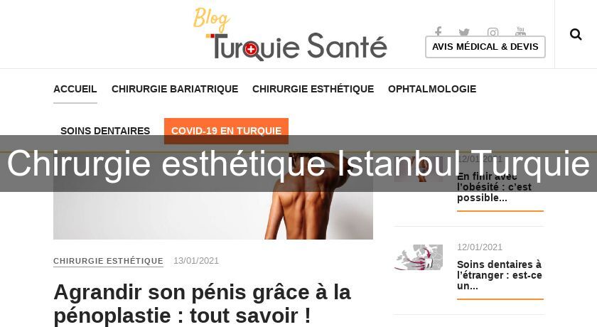 Chirurgie esthétique Istanbul Turquie Chirurgie esthétique Istanbul Turquie