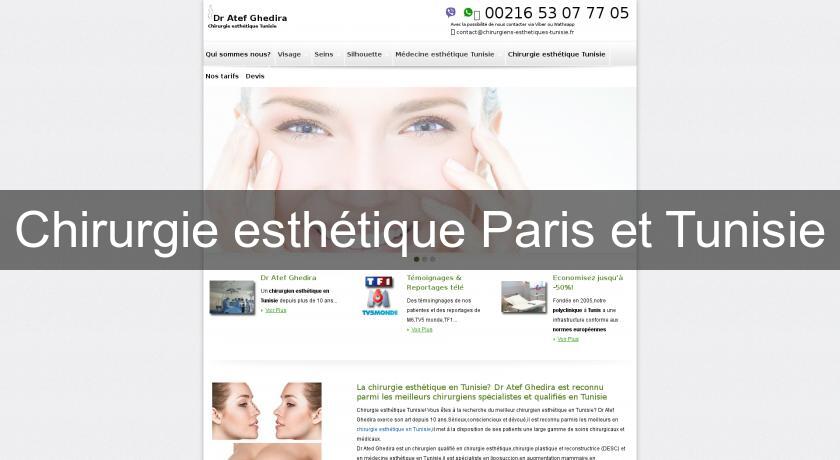 Chirurgie esthétique Paris et Tunisie