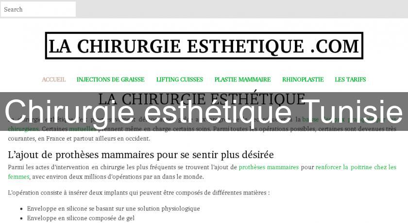 Chirurgie esthétique Tunisie