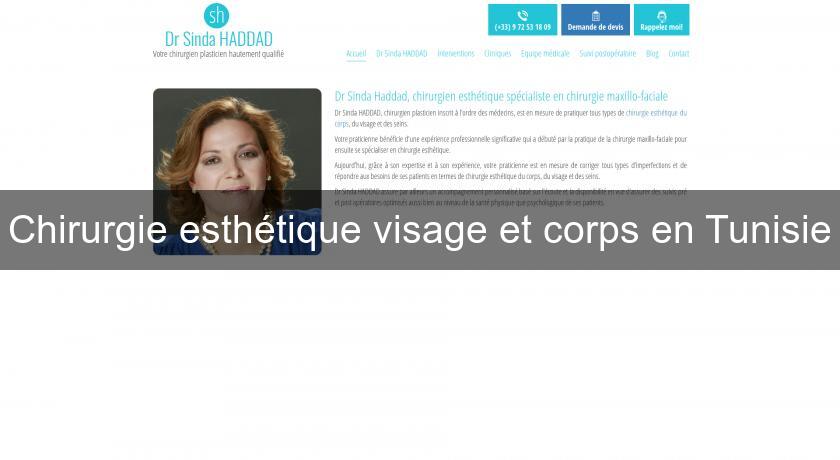 Chirurgie esthétique visage et corps en Tunisie