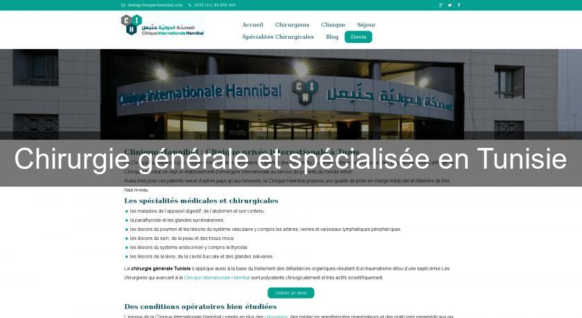 Chirurgie générale et spécialisée en Tunisie