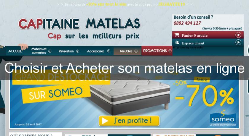 Choisir et Acheter son matelas en ligne