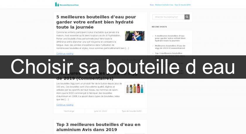 Choisir sa bouteille d'eau