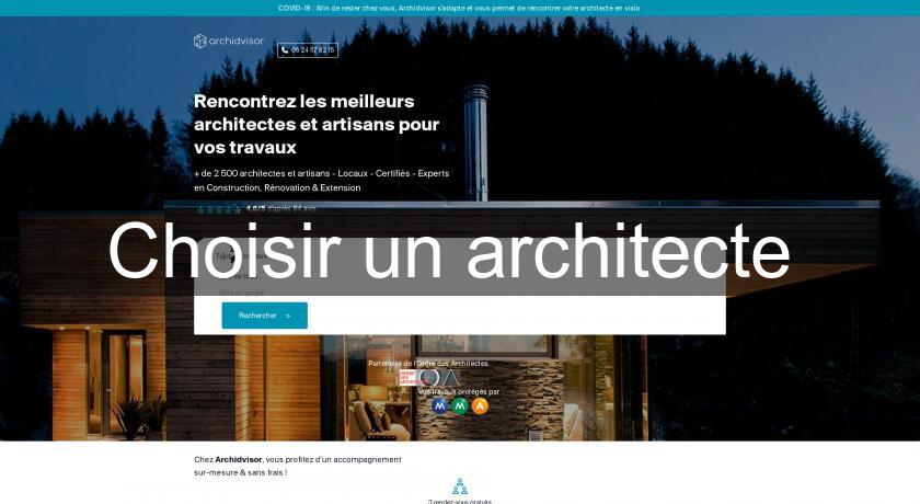 Choisir un architecte Choisir un architecte