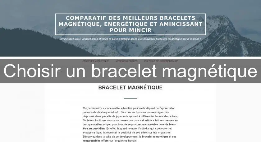 Choisir un bracelet magnétique