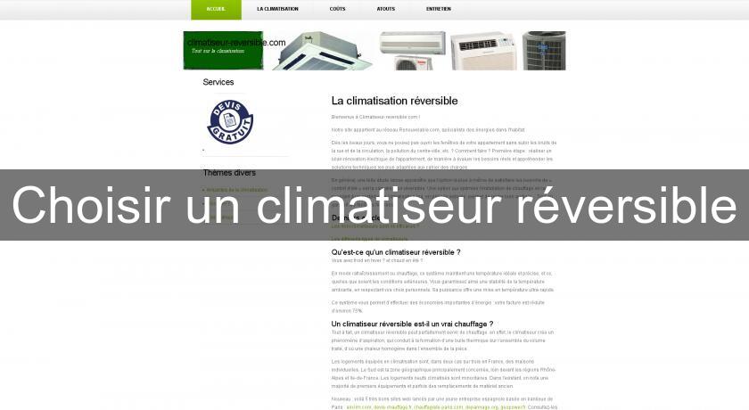 Choisir un climatiseur réversible Choisir un climatiseur réversible