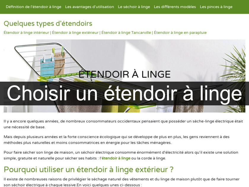 Choisir un étendoir à linge Choisir un étendoir à linge