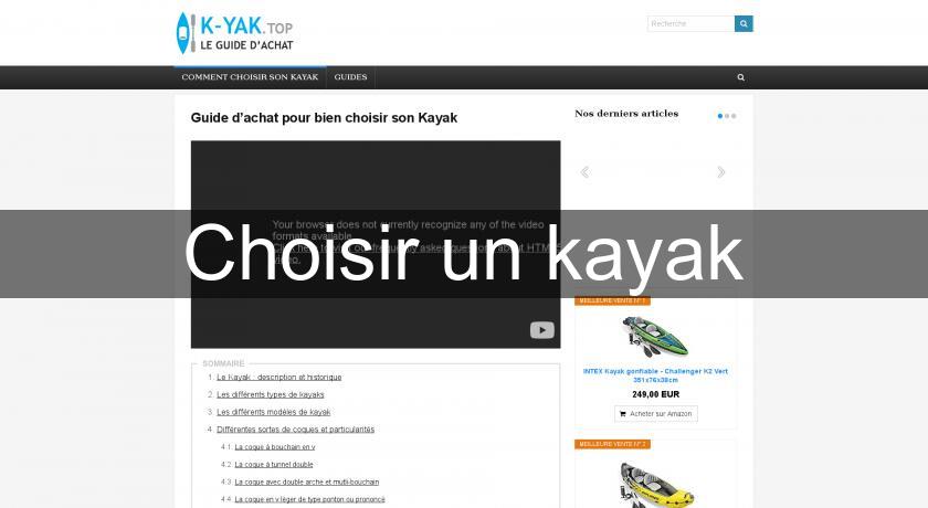 Choisir un kayak