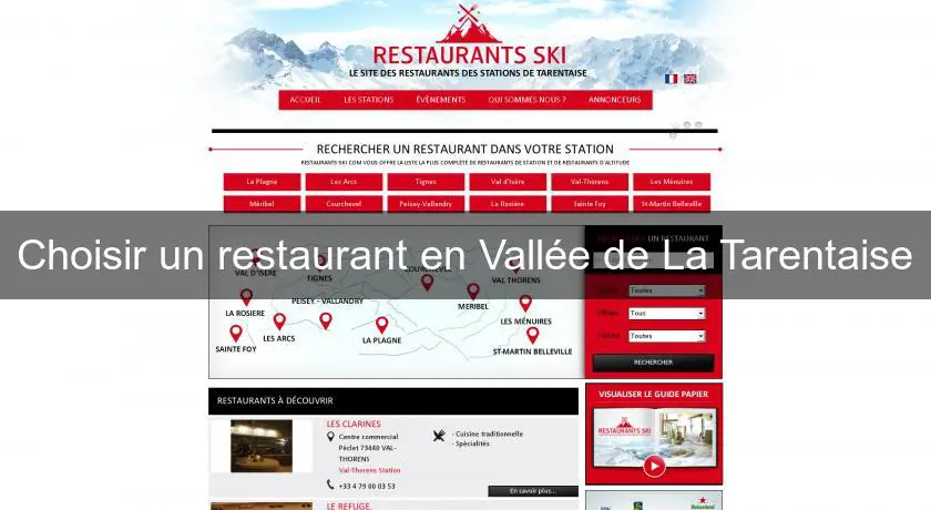 Choisir un restaurant en Vallée de La Tarentaise