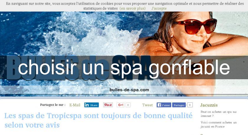 choisir un spa gonflable