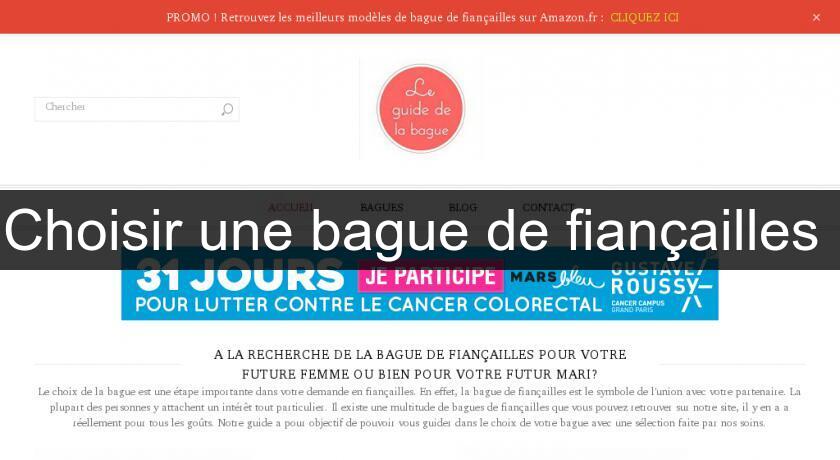 Choisir une bague de fiançailles Choisir une bague de fiançailles