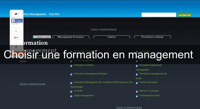 Choisir une formation en management Choisir une formation en management