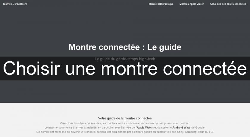 Choisir une montre connectée Choisir une montre connectée