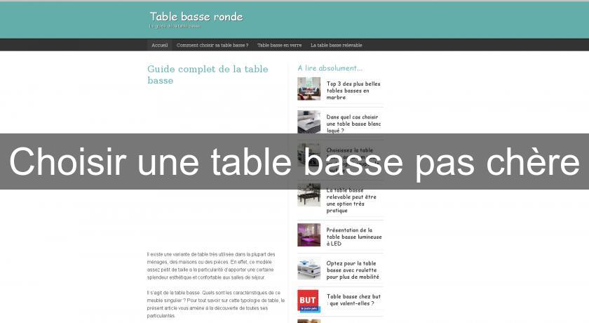 Choisir une table basse pas chère Choisir une table basse pas chère
