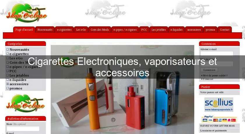 Cigarettes Electroniques, vaporisateurs et accessoires