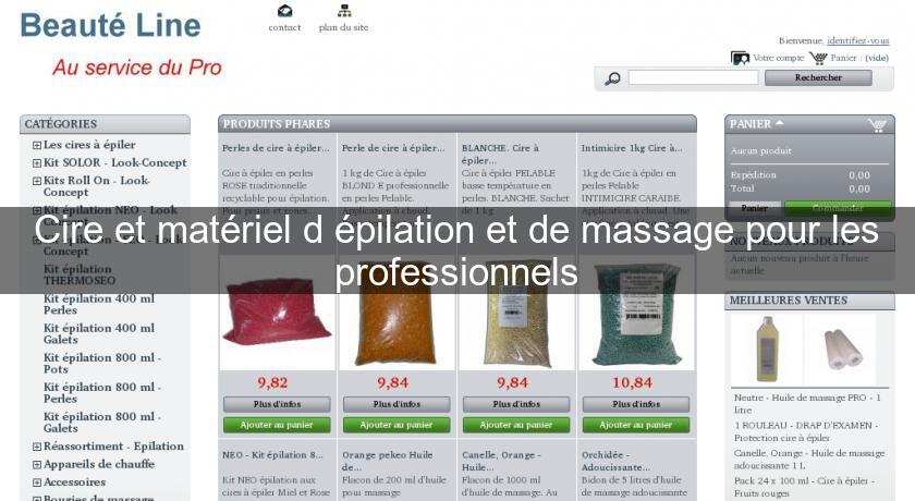 Cire et matériel d'épilation et de massage pour les professionnels