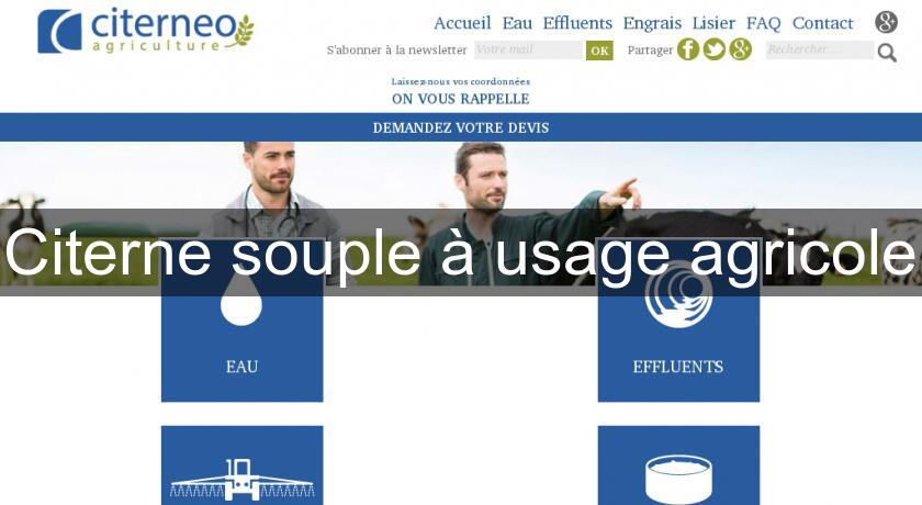 Citerne souple à usage agricole Citerne souple à usage agricole