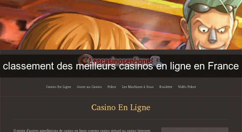 classement des meilleurs casinos en ligne en France