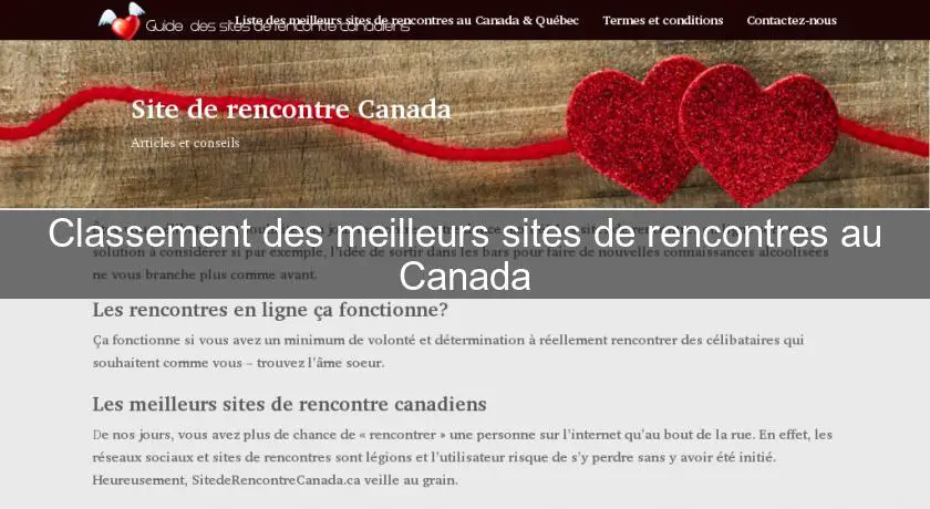 site de rencontre amoureux canadien gratuit