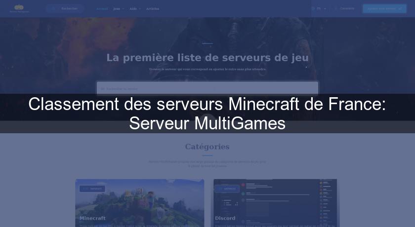 Classement des serveurs Minecraft de France: Serveur MultiGames
