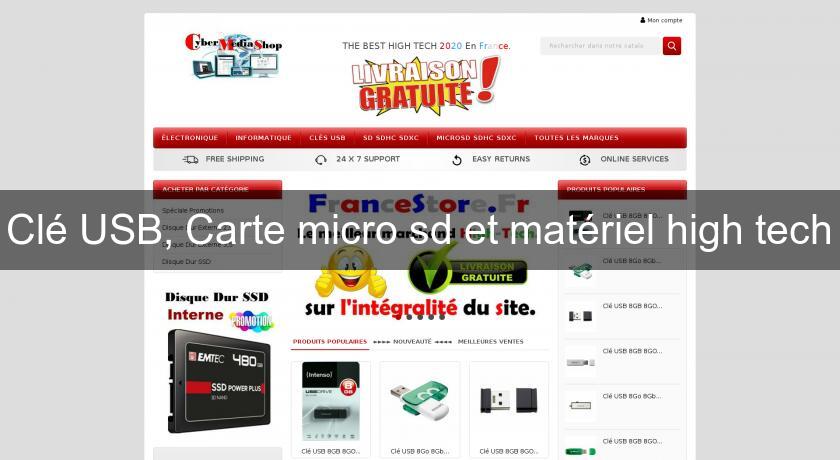 Clé USB, Carte micro sd et matériel high tech