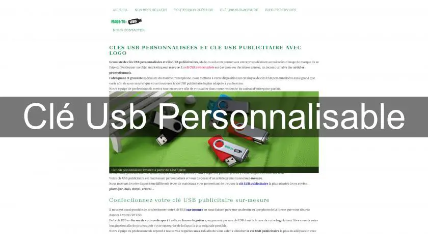 Clé Usb Personnalisable