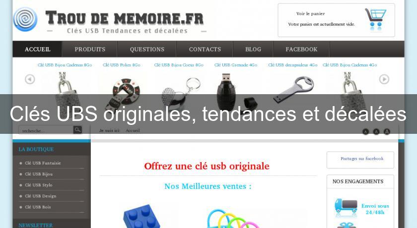 Clés UBS originales, tendances et décalées Clés UBS originales, tendances et décalées