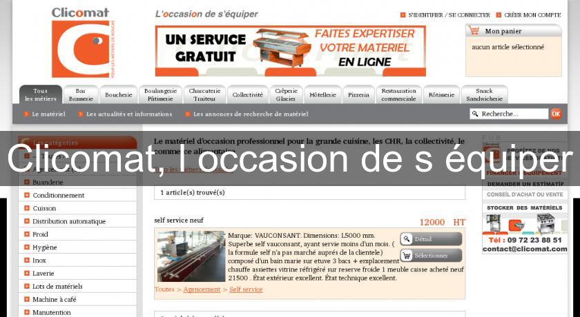 Clicomat, l'occasion de s'équiper Clicomat, l'occasion de s'équiper