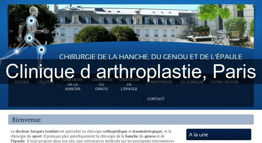 Clinique d'arthroplastie, Paris