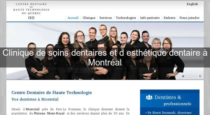 Clinique de soins dentaires et d'esthétique dentaire à Montréal
