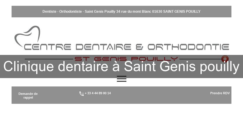 Clinique dentaire à Saint Genis pouilly