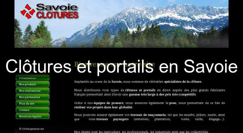 Clôtures et portails en Savoie