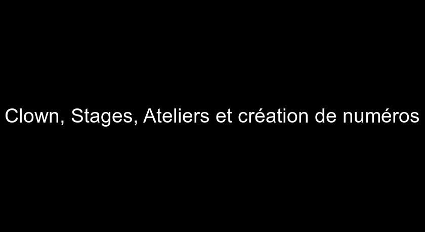 Clown, Stages, Ateliers et création de numéros Clown, Stages, Ateliers et création de numéros