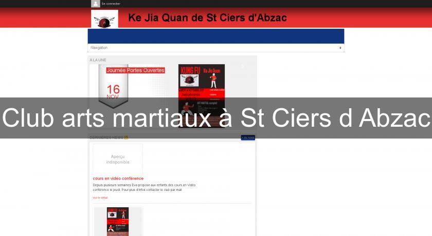 Club arts martiaux à St Ciers d'Abzac