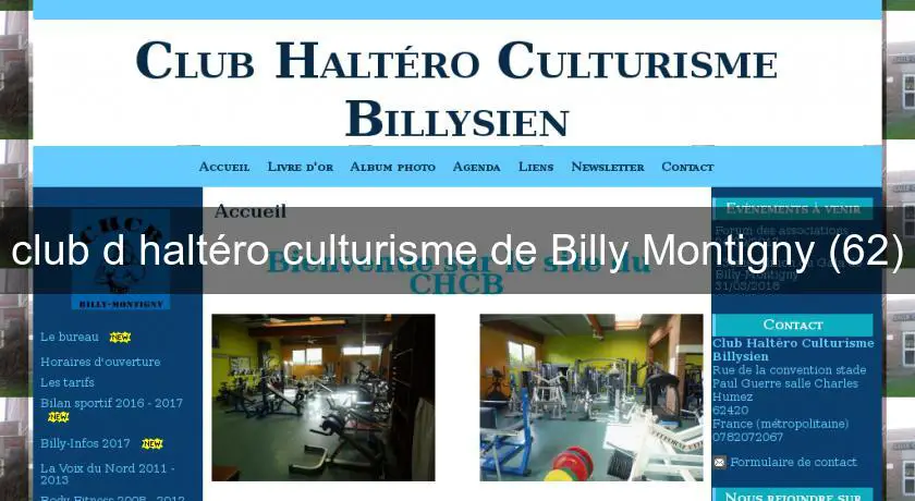 club d'haltéro culturisme de Billy Montigny (62)