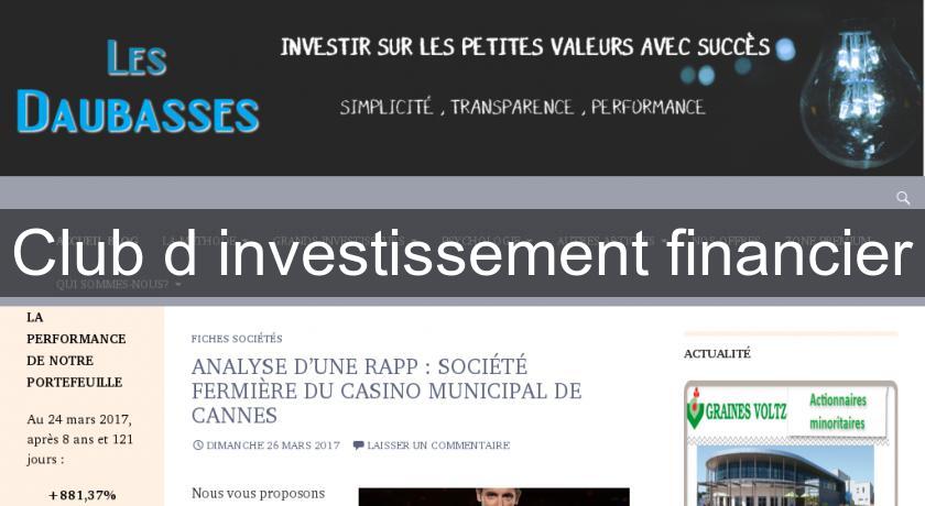 Club d'investissement financier Club d'investissement financier