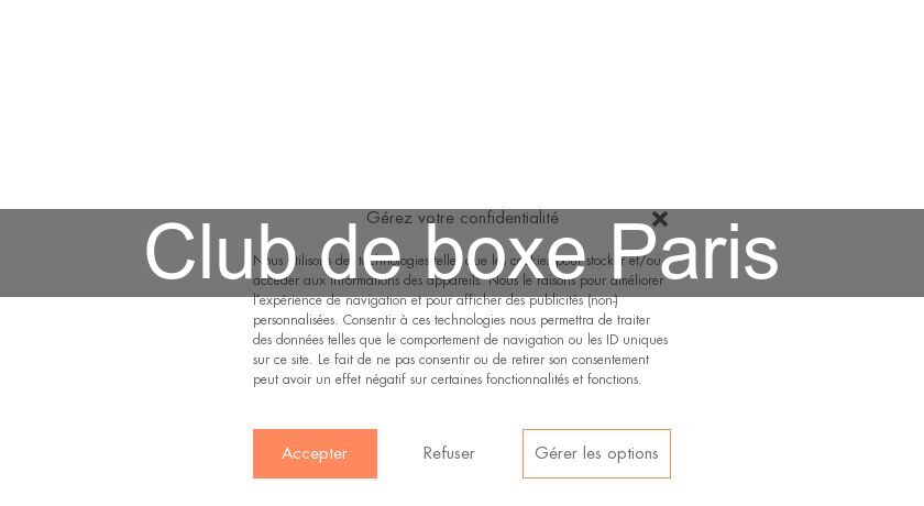 Club de boxe Paris