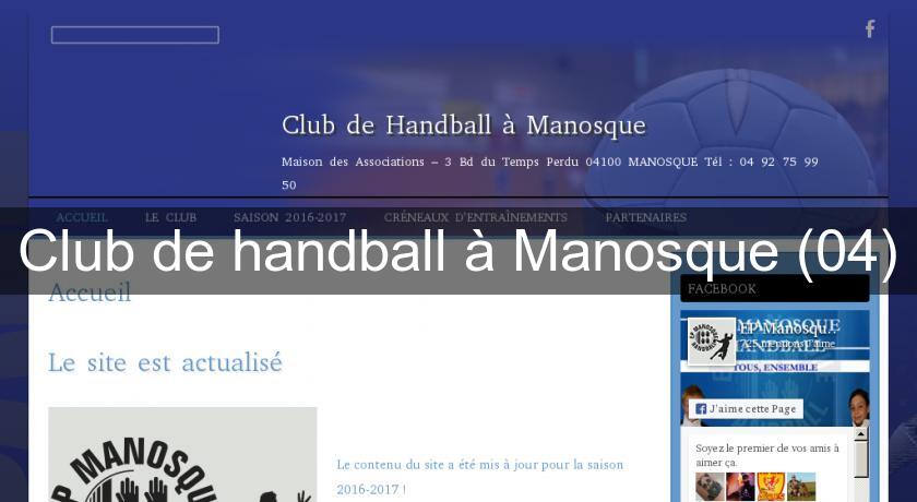 Club de handball à Manosque (04)