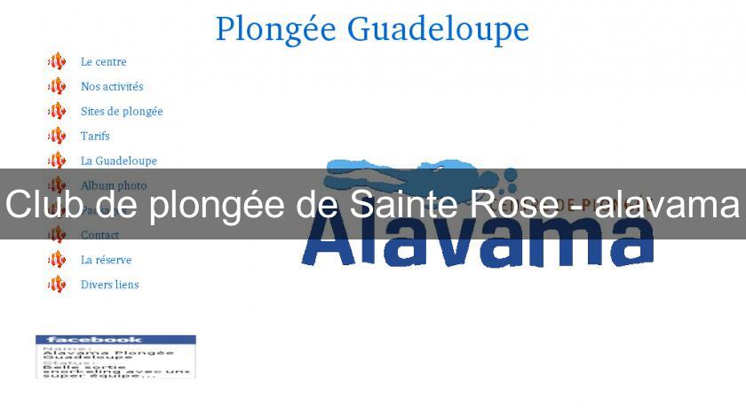 Club de plongée de Sainte Rose - alavama