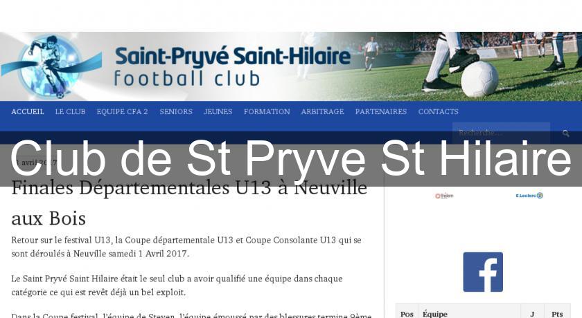 Club de St Pryve St Hilaire Club de St Pryve St Hilaire