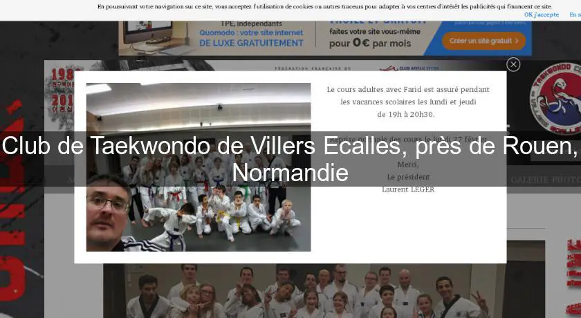 Club de Taekwondo de Villers Ecalles, près de Rouen, Normandie