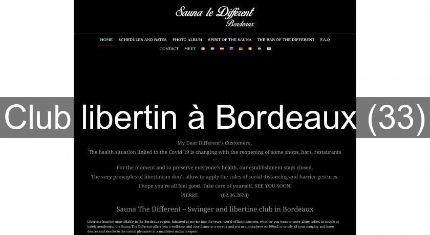 Club libertin à Bordeaux (33)