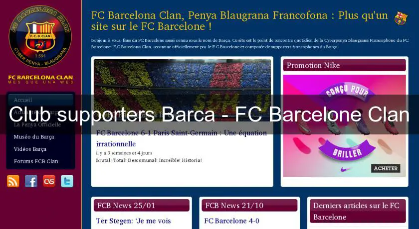 Club supporters Barca - FC Barcelone Clan